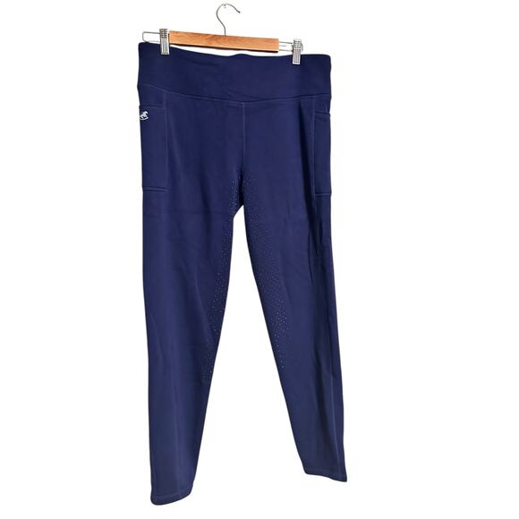 Piper by SmartPak Blue Pants Riding Leggings Grips Size Large - Picture 1 of 8